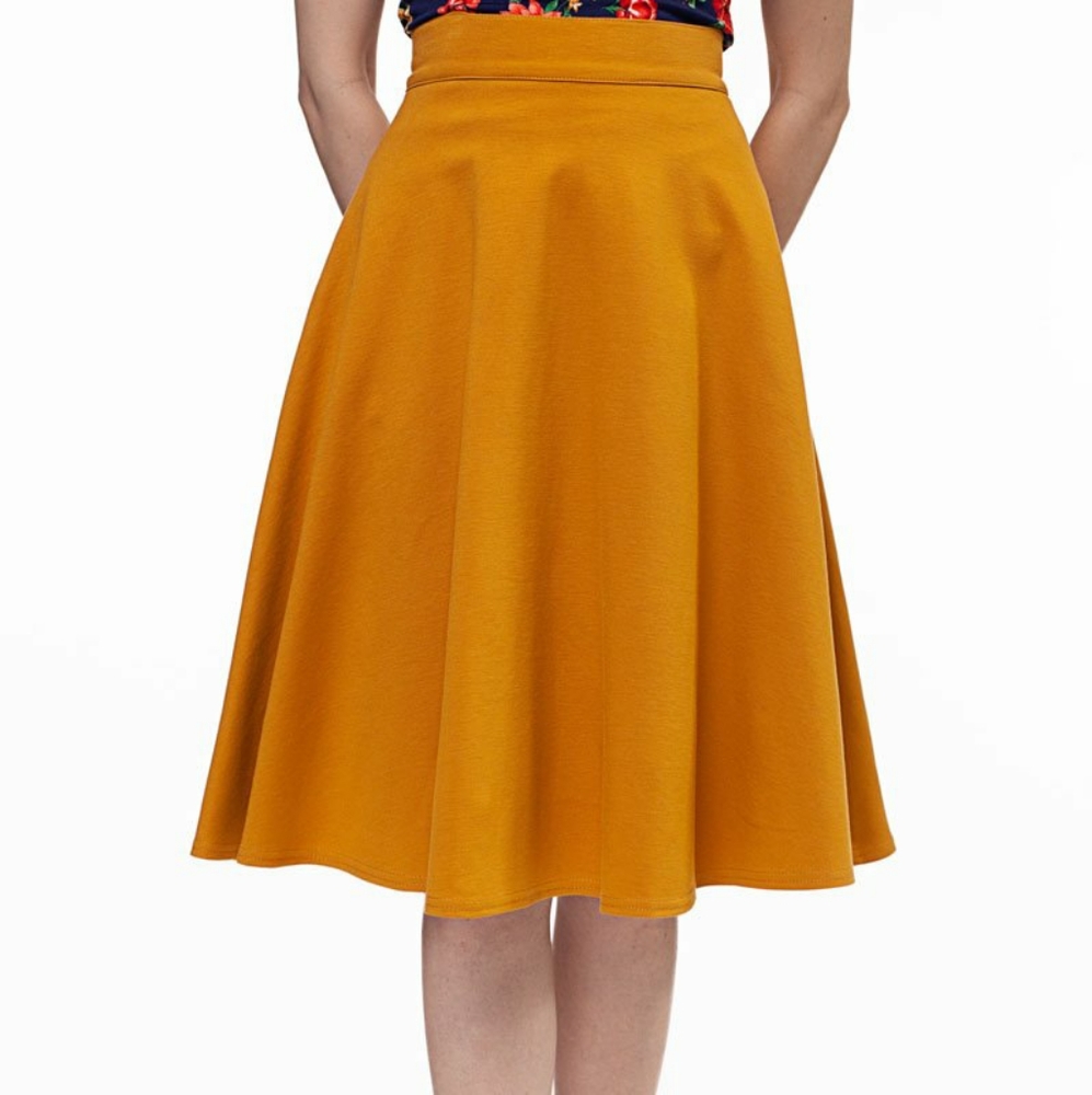 Mustard winter skirt